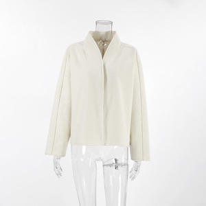 SIDDIQUI HOSINEX – Manteau décontracté élégant en daim de vache tricoté avec doublure en fourrure de raton laveur pour femme, grande taille, manches longues, couleur unie, collection automne - Product Image 4