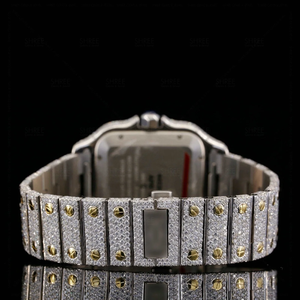 Reloj de Diamantes Moissanite con Claridad D-VVS, Estilo Hip Hop, con Movimiento Automático, de Acero Inoxidable y Cristal, de Lujo - Product Image 5
