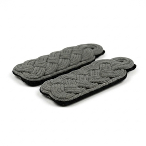 Custom General Officer Shoulder <b>Boards</b> with <b>Light</b> Grey Piping Premium Embroidered Duty Uniform Epaulettes - Product Image 4