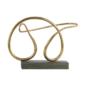 Statue Moderne Abstraite de Golfeur en Métal, Sculpture Minimaliste Dorée de Swing de Golf, Ornements pour la Maison, le Salon, le Bureau - Product Image 6