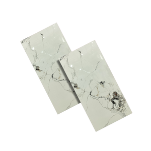 กระเบื้องพอร์ซเลนเคลือบเงาขนาด600x1200มม. ดีไซน์เรียบเนียนแบบหินอ่อนดูหรูหราสำหรับบ้าน - Product Image 3