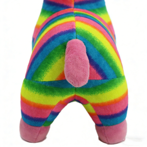 Peluche de alpaca arcoíris, peluche de llama a rayas, juguete de llama arcoíris colorido, peluche de alpaca, muñeco de animal arcoíris - Product Image 4