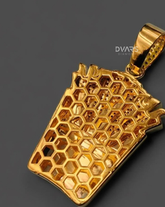 Colgante de patatas fritas con incrustaciones de moissanita, chapado en oro de 18K, estilo Hip Hop, precio al por mayor, colgantes bonitos para hombres y mujeres - Product Image 4