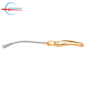 Élévateur de cuir chevelu incurvé en acier inoxydable de haute qualité avec poignée dorée – Instrument chirurgical orthopédique, Dissecteur d'implants mammaires - Product Image 5
