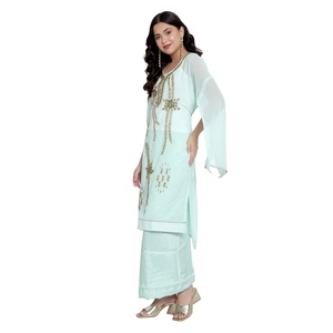 Salwar Kameez Churidar pijama mujeres indio étnico señoras vestido de fiesta Punjabi costura césped traje bordado trajes - Product Image 3