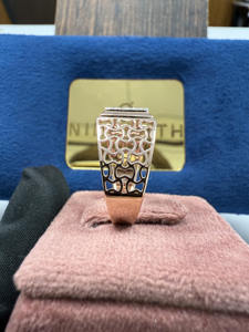 Bague moderne plaquée or pour homme, couleur E, diamant synthétique rond brillant cultivé en laboratoire, certifié IGI, 10K 14K 18K, bijoux de luxe, cadeau - Product Image 2