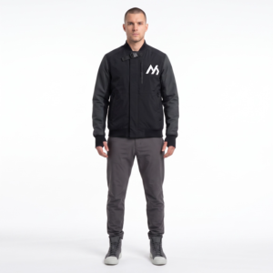 OEM Techwear Waterproof Ripstop Nylon Varsity <b>Jacket</b> with Customizable Badge and <b>Sherpa</b> Lining - Product Image 1