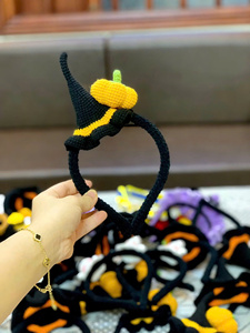 Serre-tête en crochet fait main, motifs fantômes, citrouilles et animaux mignons, accessoires capillaires pour festivals, cosplay et fêtes, OEM pour enfants et femmes - Product Image 6