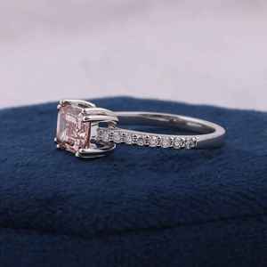 Elegant Selection Womens Rhodium 925 Sterling <b>Silver</b> <b>Emerald</b> Cut 1.50 Ct Lab Grown Diamond Wedding <b>Ring</b> Luxury Fashion Fine - Product Image 5
