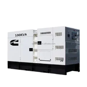 Low fuel consumption heavy duty electric generator diesel 80kw soundproof type 100 kva generator