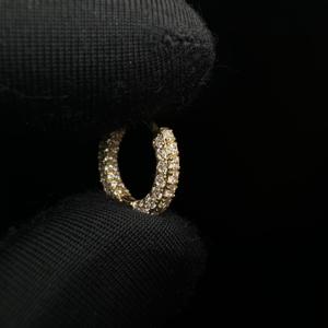 Glamorous Lab Grown Diamond Five Row Hoop In Solid 14K Gold For <b>Helix</b> And Cartilage Jewelry - Product Image 2