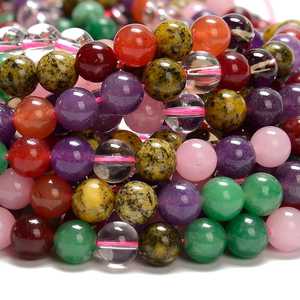 Cuentas Redondas de Jade Multicolor, Hilo Completo de Piedras Naturales para Fabricación de Joyería, DIY, Pulseras, Collares, Lote a Granel - Product Image 5