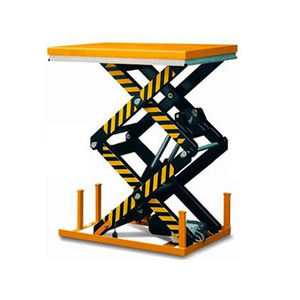 Plateforme élévatrice à ciseaux hydraulique alimentée par courant alternatif, équipement de levage de palettes avec stabilisateurs, capacité de charge personnalisable - Product Image 1