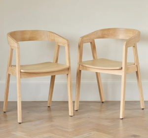 Ensemble de table à manger moderne en bois massif Mindi 8 pièces avec chaises en bois minimalistes pour la maison, l'hôtel, l'appartement, la restauration - Product Image 3