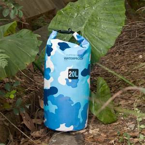 Sac étanche de haute qualité pour activités de plein air, 40L, camouflage bleu, matériau PU, avec bandoulière réglable - Product Image 6