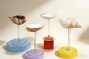 Verre à vin en coquillage côtier fait main, gobelet en coquillage, décoration de mariage sur la plage, verre à cocktail inspiré de l'océan, cadeau verre à vin en coquillage - Product Image 3