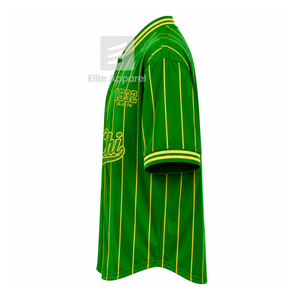 เสื้อยืดชมรมพี่น้องหญิงชื่อ Custom Chi Eta Phi แขนสั้น พิมพ์โลโก้ด้านหน้า สีเขียวและเหลืองลายทาง สำหรับผู้หญิง เสื้อผ้าสไตล์กรีก - Product Image 4