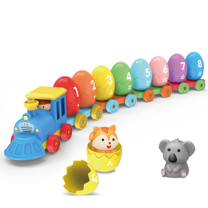 Juguete de tren de animales de plástico ABS OXFORD para niños pequeños, bloques educativos coloridos, juego de construcción para edades de 2 a 4 y de 5 a 7 años, hecho en Corea - Product Image 2