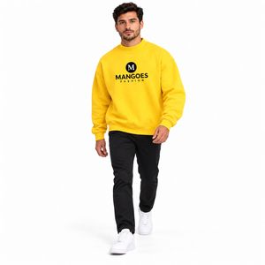 Sudadera de Manga Larga para Mujer, Cuello Alto, Amarilla, Ecológica, Transpirable, de Algodón Tejido, para Invierno, Marca Mangoes Fashion - Product Image 2