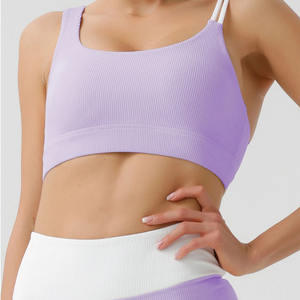 Conjunto Deportivo para Mujer con Logotipo Personalizado al por Mayor, Leggings de Yoga de Cintura Alta sin Costuras, Sujetador Deportivo de un Solo Hombro, Proveedor OEM – FINA SPORTS - Product Image 4