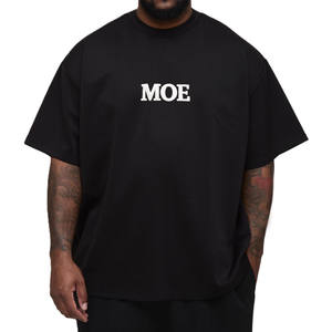 T-shirt Homme Respirant Oversize à Épaules Tombantes avec Logo Brodé Central, Coupe Streetwear Premium, Production OEM en Gros - Product Image 1