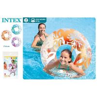 Flotador Inflable Redondo Intex 3/S de 91 cm, de PVC, para Niños, con Ruedas, Embalaje en Caja Húmeda 59251, Deportes Acuáticos