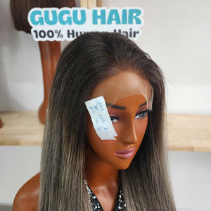 Peluca rubia con encaje frontal, larga y lisa, sin pegamento, rubio mixto, 20 pulgadas, pelucas con encaje frontal transparente para mujer - Product Image 5