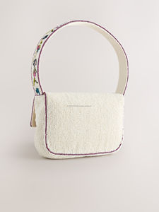 Floral Beaded High Quality Evening Clutch Purse with Sequin Embroidery up to 1L Capacity Flap Closure for Party Wedding Banquet - Product Image 3