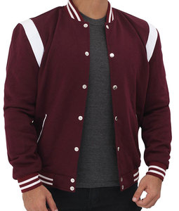 Chaqueta Universitaria de Béisbol Estilo Letterman, Chaqueta Bomber Deportiva de Moda con Mangas de Cuero Genuino - Product Image 4
