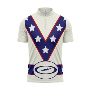 Custom Featuring Vibrant Designs Men's Bowling Jersey Shirt Wholesale 100% Polyester Zipper Sublimation <b>Dart</b> Shirt for Men's - Product Image 3