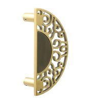 Poignée de porte ronde en laiton de qualité supérieure avec motif de feuillage pour porte principale, design Art Déco, poignée décorative robuste pour la maison et le bureau