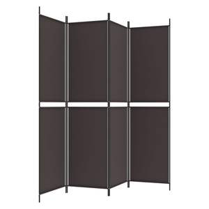 ฉากกั้นห้องผ้าสีน้ำตาล 4 แผง ขนาด 78.7"x78.7" พร้อมฉากกั้น - Product Image 5