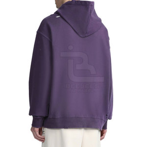 Nuevo Diseño de Ropa para Hombre, Tallas Grandes, Sudaderas Transpirables con Efecto Desgastado, Estilo Básico, Sudaderas con Efecto Desgastado para Hombre en Venta en Línea - Product Image 2