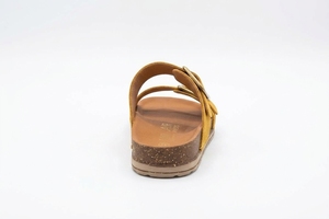 Sandalias Planas de Cuero Genuino con Punta Abierta, Cierre de Hebilla, Suela de Corcho Acolchada, Zapatos de Verano - Product Image 4