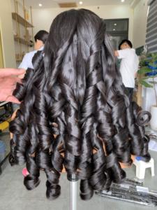 Extensiones de cabello ondulado Remy, paquetes de cabello humano vietnamita, cabello rizado hinchable - Product Image 4