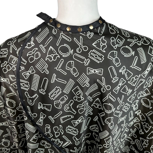 Capa de Barbero de Nailon Impermeable con Logotipo Personalizado, Capa Profesional para Peluquería, Reutilizable, Ajustable, para Corte de Cabello - Product Image 4