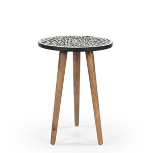 Modern Bone Inlay Wooden Side Table Luxury Handmade Bedside Wardrobe Decorative Accent End Table Custom Living Room Furniture - Product Image 2