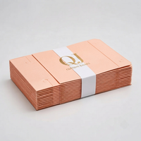 Boîte magnétique rigide en papier nacré rose avec couvercle rabattable, emballage cadeau pliable, taille personnalisée, vente en gros, livraison directe d'usine, boîtes QJ