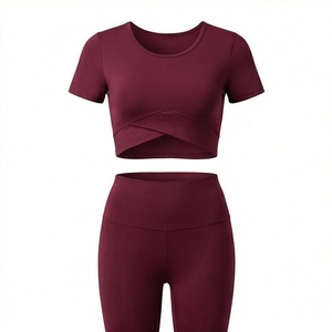 Conjunto de Yoga para Mujer, Ropa Deportiva para Gimnasio, Ropa Deportiva Transpirable, Ropa Deportiva Activa, Ropa Deportiva para Correr - Product Image 1