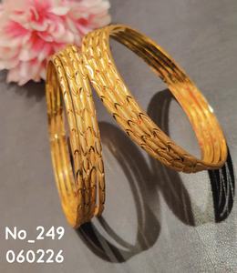 KVM Meenakari Gold Plated <b>Copper</b>-Based Alloy Enamel Bridal <b>Bangle</b> Geometric Bezel Setting | Trendy Women's Jewelry <b>Bangles</b> 05 - Product Image 3