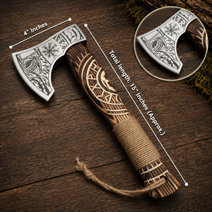 Tomahawks artisanaux à lame en acier forgé, manche en bois de rose, 22 pouces, hache de présentation pour l'extérieur, cadeau unique pour hommes et collectionneurs - Product Image 1