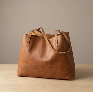 Sac à main pour femme BS INTERNATIONAL en cuir véritable, avec bandoulière, fermeture éclair, imperméable et antivol - Product Image 2