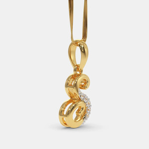 สร้อยคอจี้เพชรทรงหยดน้ำรูปมาควิสสีเหลืองทอง 14K เพชรเพาะเลี้ยง - Product Image 3