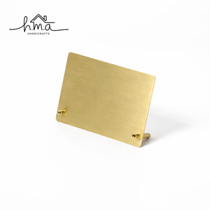 Porta Tarjetas de Visita de Latón, Minimalista, Metálico, Soporte para Tarjetas de Visita, Porta Notas de Escritorio, Exhibidor de Tarjetas de Oficina, Moderno - Product Image 5