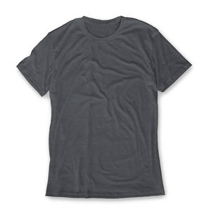 T-shirt pour homme taille XL standard gris en rayonne douce tri-mélange, coupe classique, manches courtes, col rond, 100% coton - Product Image 1