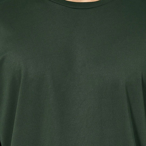 Ensemble décontracté homme vert foncé : T-shirt à manches courtes col rond et short en polyester respirant, léger et coupe ample, couleur unie - Product Image 6