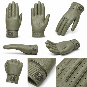 High Performance Unisex Golf <b>Gloves</b> Genuine Leather Hook Loop Closure Non-Slip Breathable Flexible <b>Grip</b> Customizable Packaging - Product Image 3