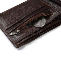 Dompet Kulit Asli Dompet Kulit Elegan Dengan Kantong Uang, Penutup Aman, dan Desain Ringkas Ramah Perjalanan