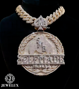 Pendentif Hip Hop plaqué or sur mesure de qualité supérieure, très demandé, en argent 925, forme personnalisée, certifié IGI, bijoux statement, Jewelux, meilleur prix - Product Image 3