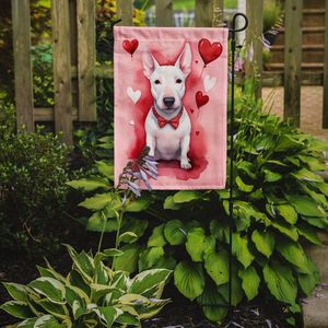 Bull Terrier วันวาเลนไทน์หลากสีธงตกแต่งสวนกล่องจดหมายแบนเนอร์สำหรับลานสนามหญ้างานศิลปะสำหรับดอกไม้ - Product Image 2